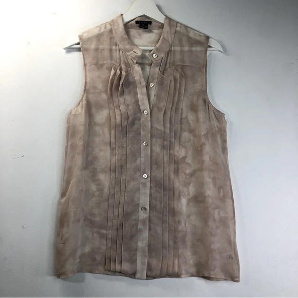 Theory Tops - Theory Pink Sheer Silk Top Size Medium